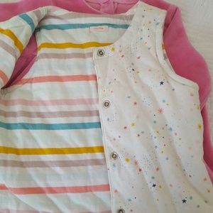 Baby girl bundle. velour Zutano Dress. Gap vest